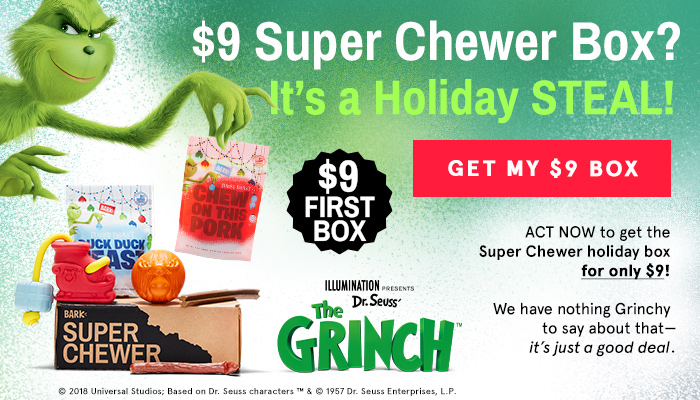 BarkBox Super Chewer Cyber Monday Coupon – First Box for $9!