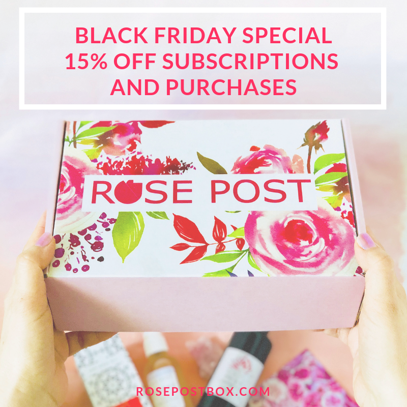 RosePost Box Black Friday Sale – 15% Off Subscriptions, Gift Boxes + Shop Purchases!