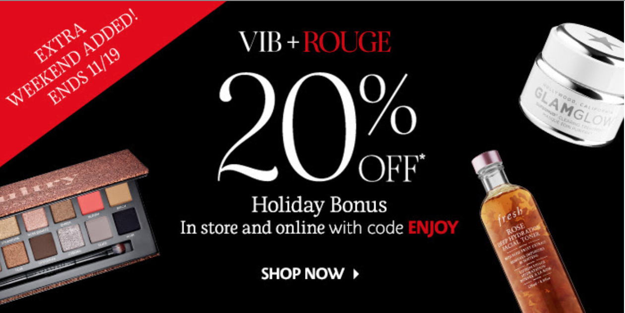 Last Day! Sephora Holiday Bonus Sale – VIB & Rouge Members Get 20% Off All Sephora Favorite Kits + Entire Store!
