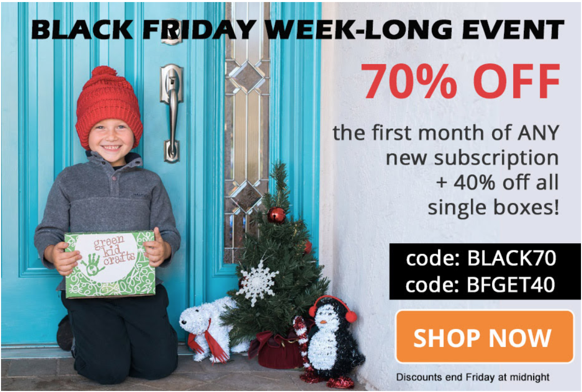 Green Kid Crafts Black Friday Deal – 70% Off First Month!
