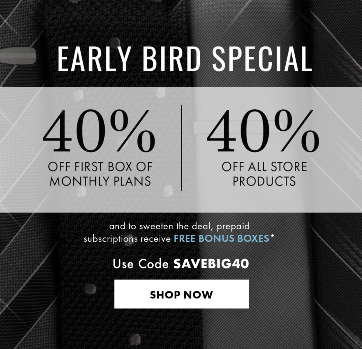 Last Day! SprezzaBox Black Friday Sale – 40% Off First Box + Bonus Boxes + 40% Off Store!