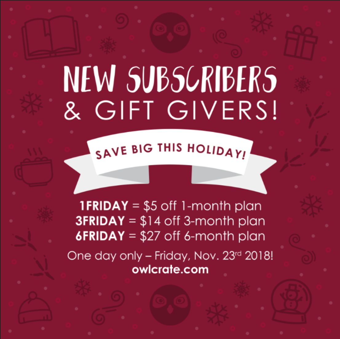 OwlCrate Black Friday Deals – Save Up to $27 Off Subscriptions!