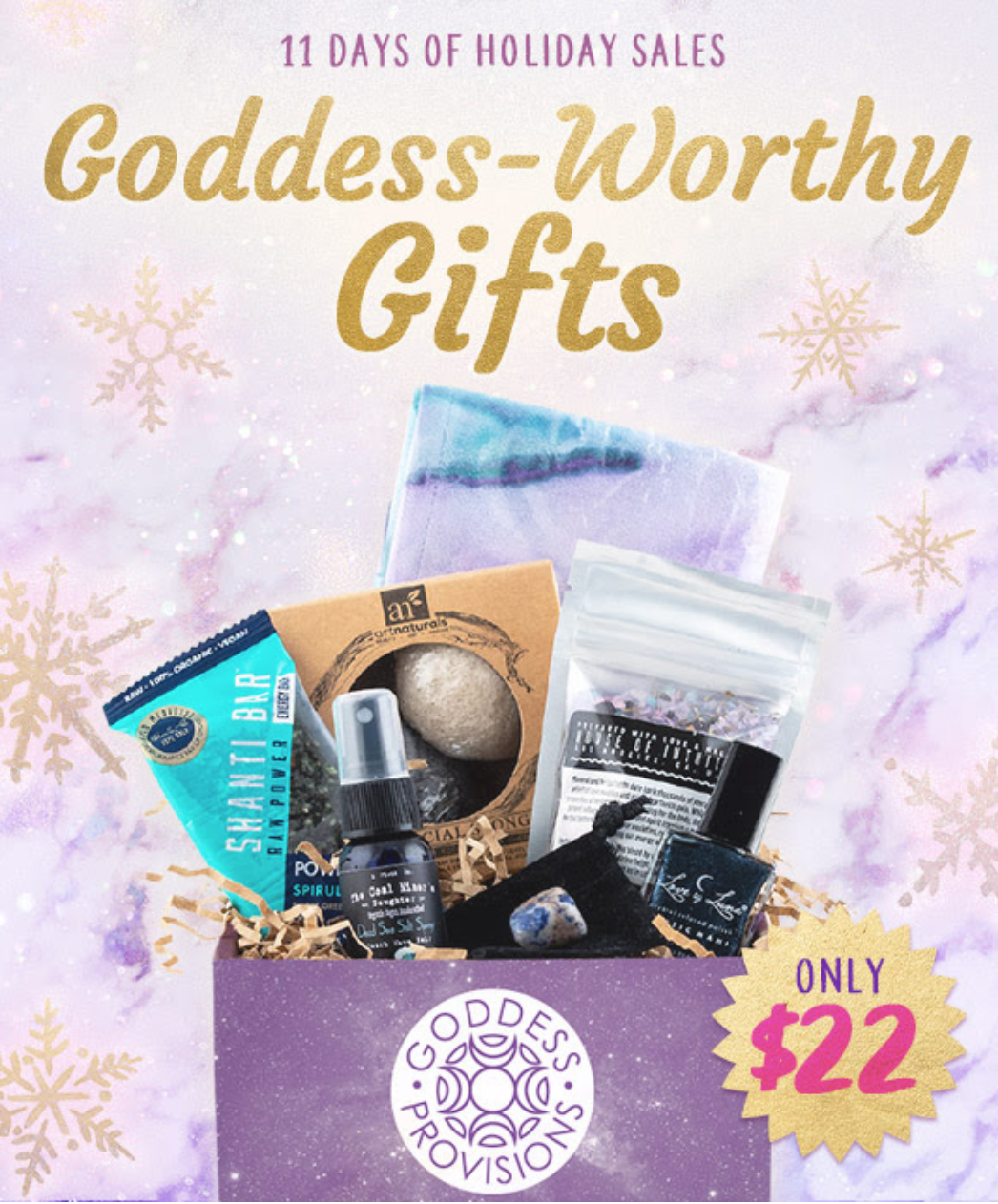 Goddess Provisions Holiday Sale – Sacred Waters Box Available Now + Coupon!