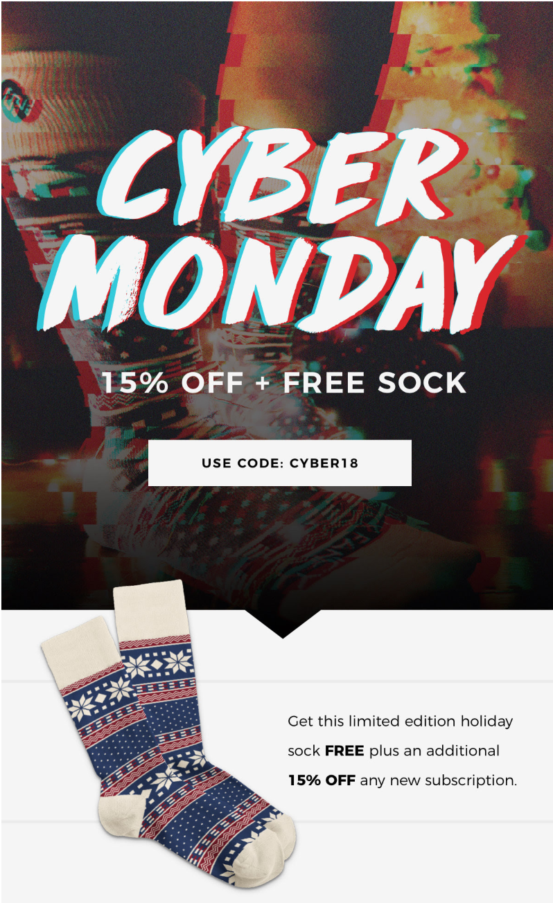 Sock Fancy Cyber Monday Deal – FREE Holiday Socks + 15% Off Subscriptions!