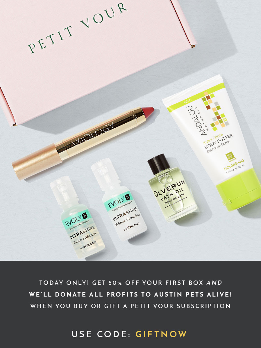 Petit Vour Giving Tuesday Deal – 50% Off Your First Box With 3-Month Subscription!