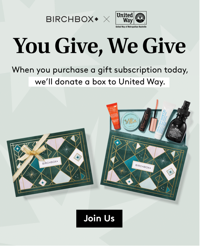 Today Only! Birchbox Giving Tuesday – Up To 25% Off + United Way Donation With Gift Subscriptions!
