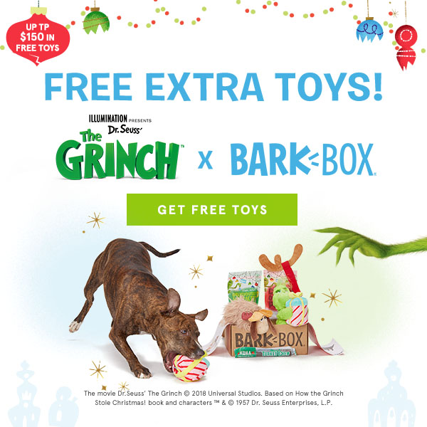 Barkbox sales grinch theme