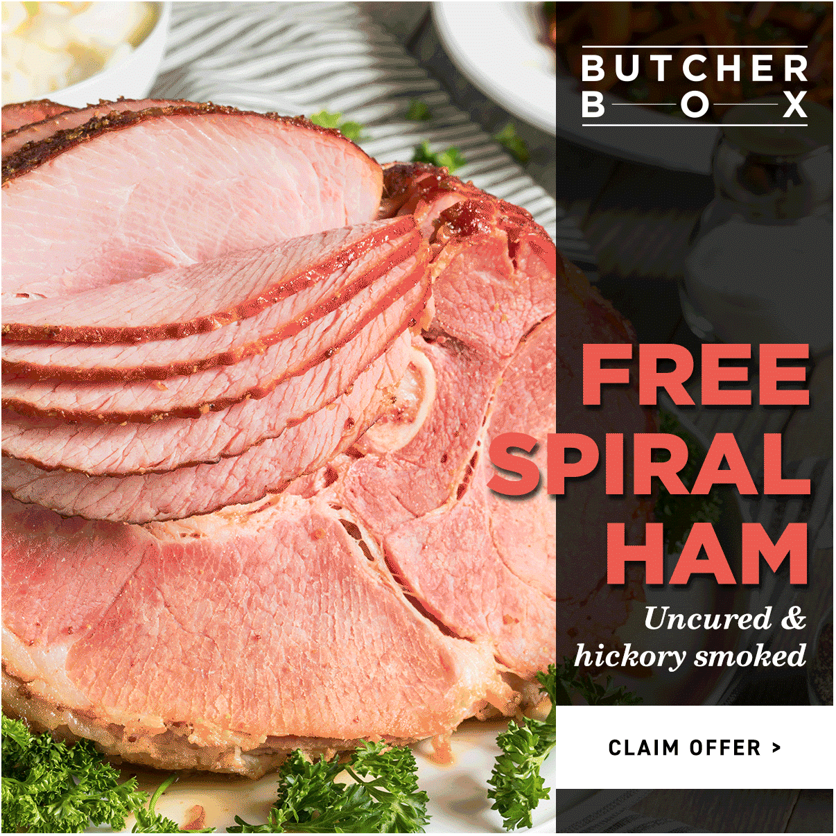 Butcher Box Coupon – Free Spiral Ham With First Box!