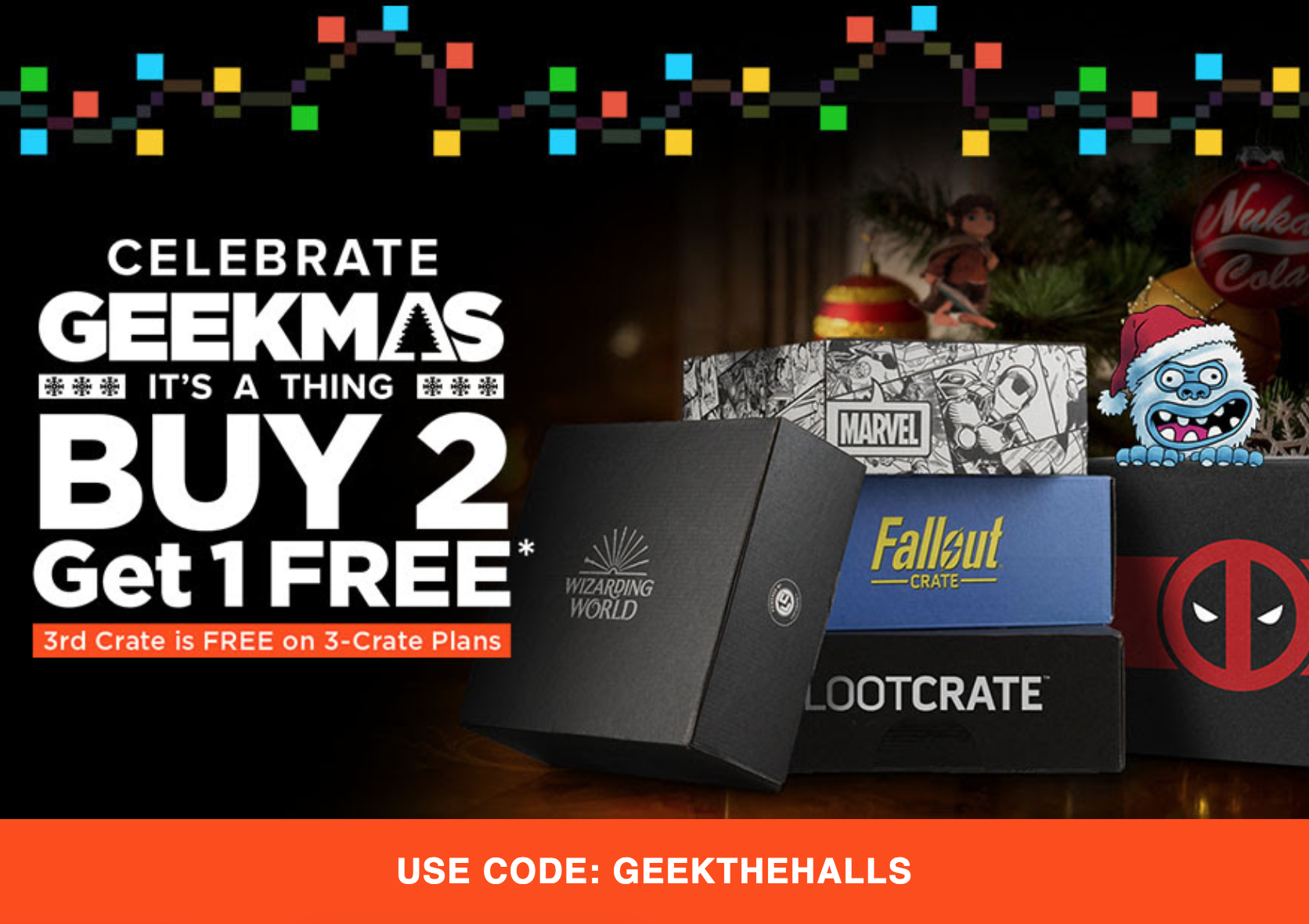 Last Day! Loot Crate Geekmas Sale – Free Crate With Pre-Paid Subscriptions!