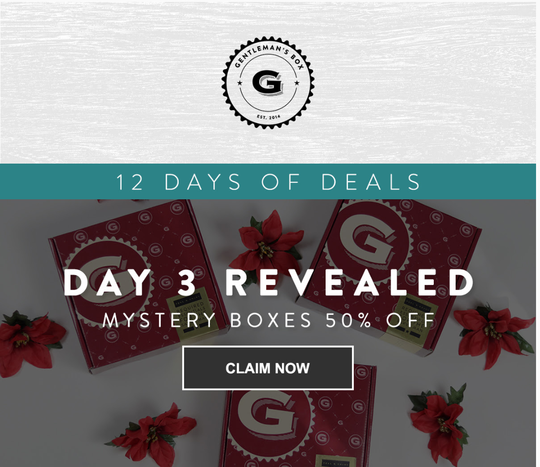 Gentleman’s Box Coupon – Save 50% Off Mystery Box