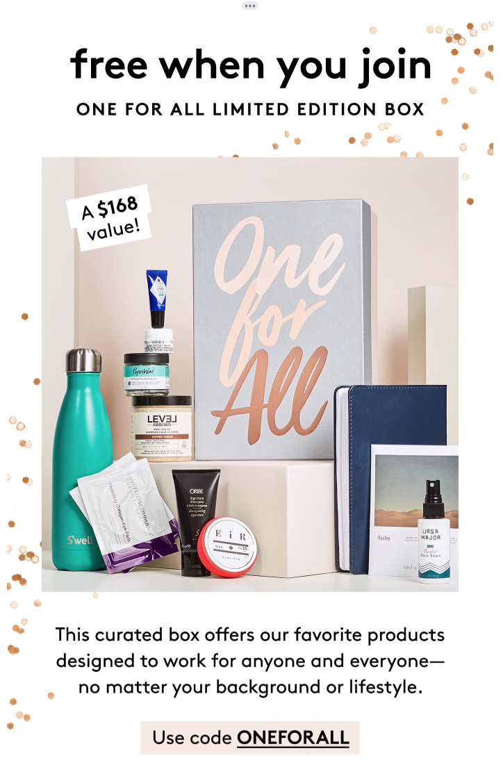 Birchbox Coupon – Free Limited Edition One for All Box with Subscription!