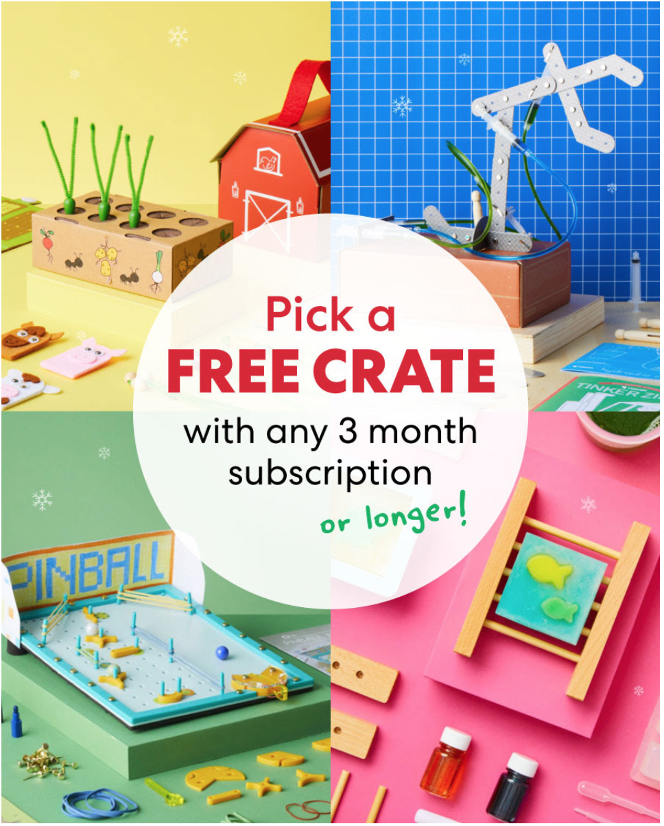 KiwiCo Holiday Sale – Free Crate With Pre-Paid Subscription Or 60% Off Your First Box!