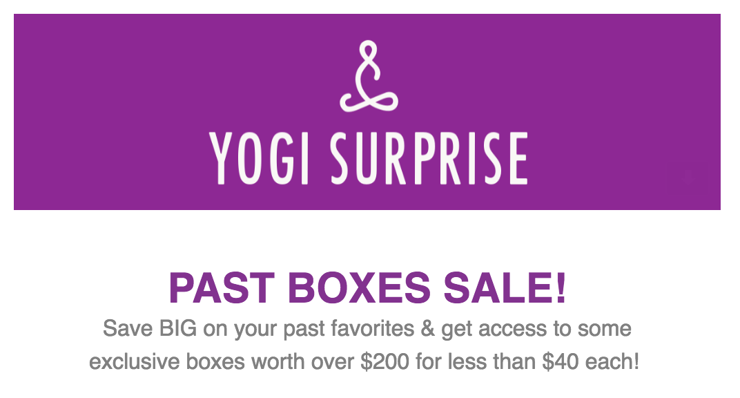 Yogi Surprise Past Boxes Sale