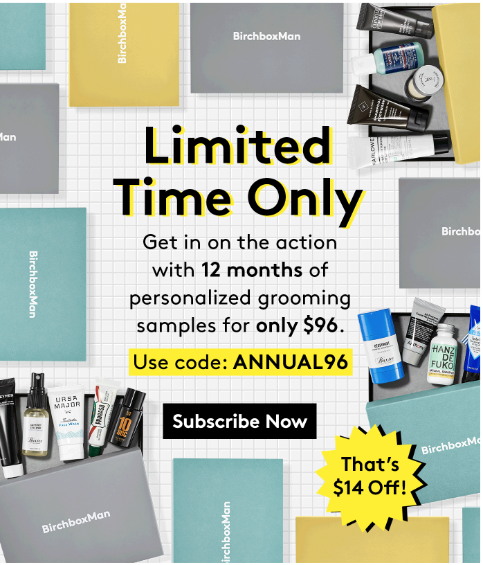 Birchbox Man Coupon – Get An Annual Subscription for $8 a Box!