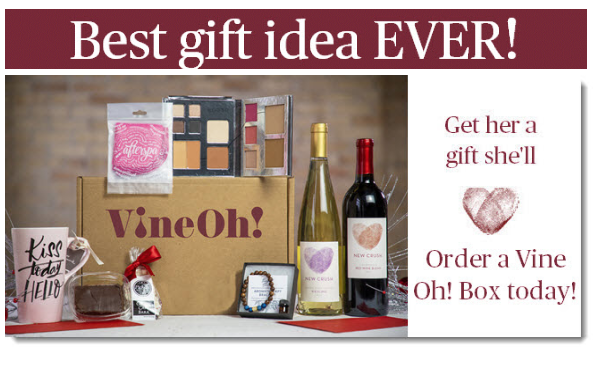 VineOh! Sale! $5 Off + Free Wine Glass with Gift Purchase!