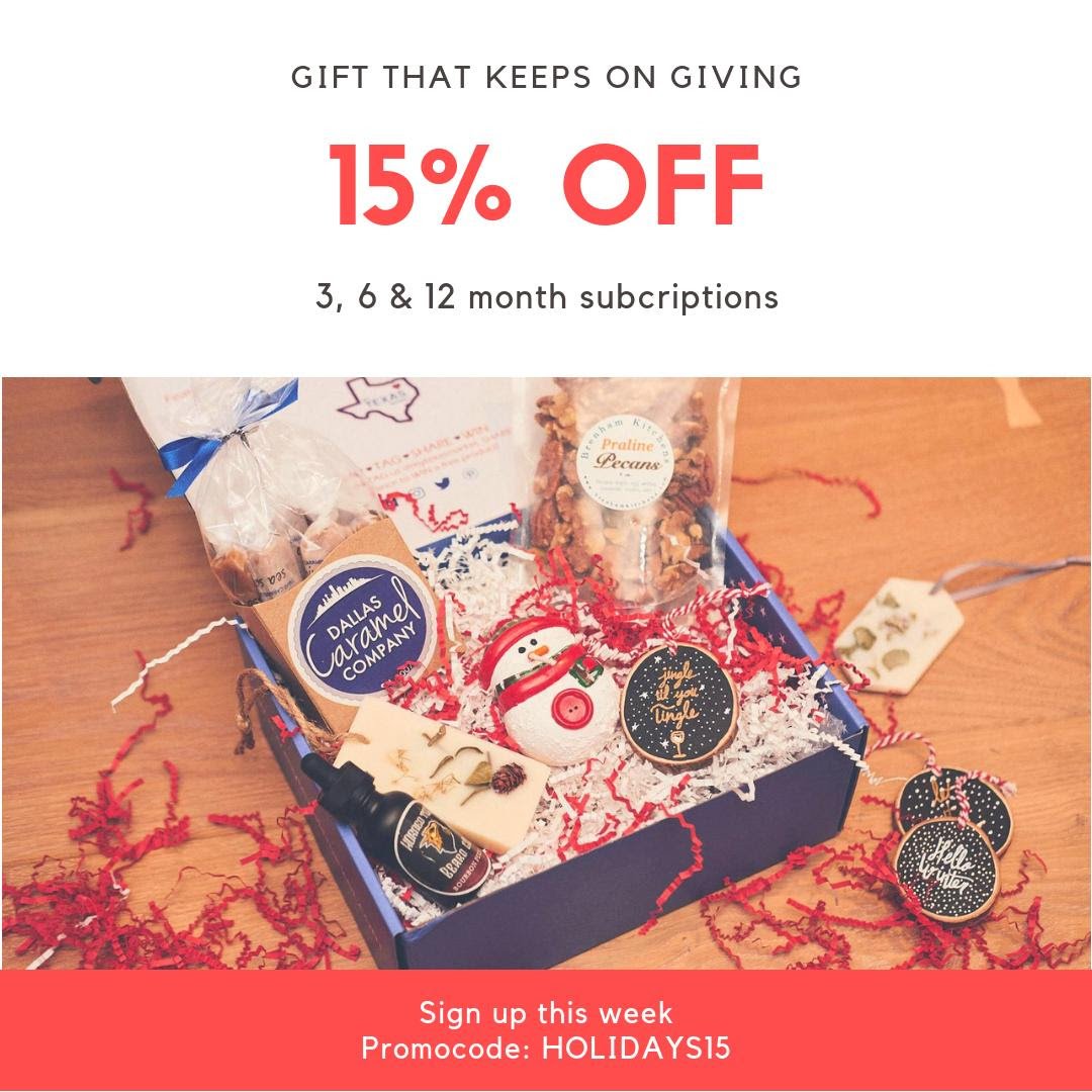 This Week: My Texas Market Holiday Sale – 15% Off Subscriptions!