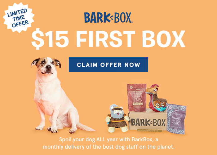 Last Day! BarkBox Coupon – First Box For $15!