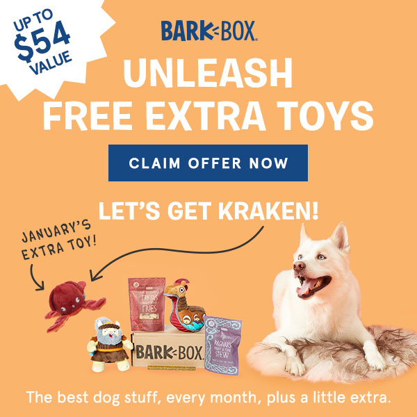New BarkBox Coupon – Free Bonus Toy Every Month with Longer Subscription!