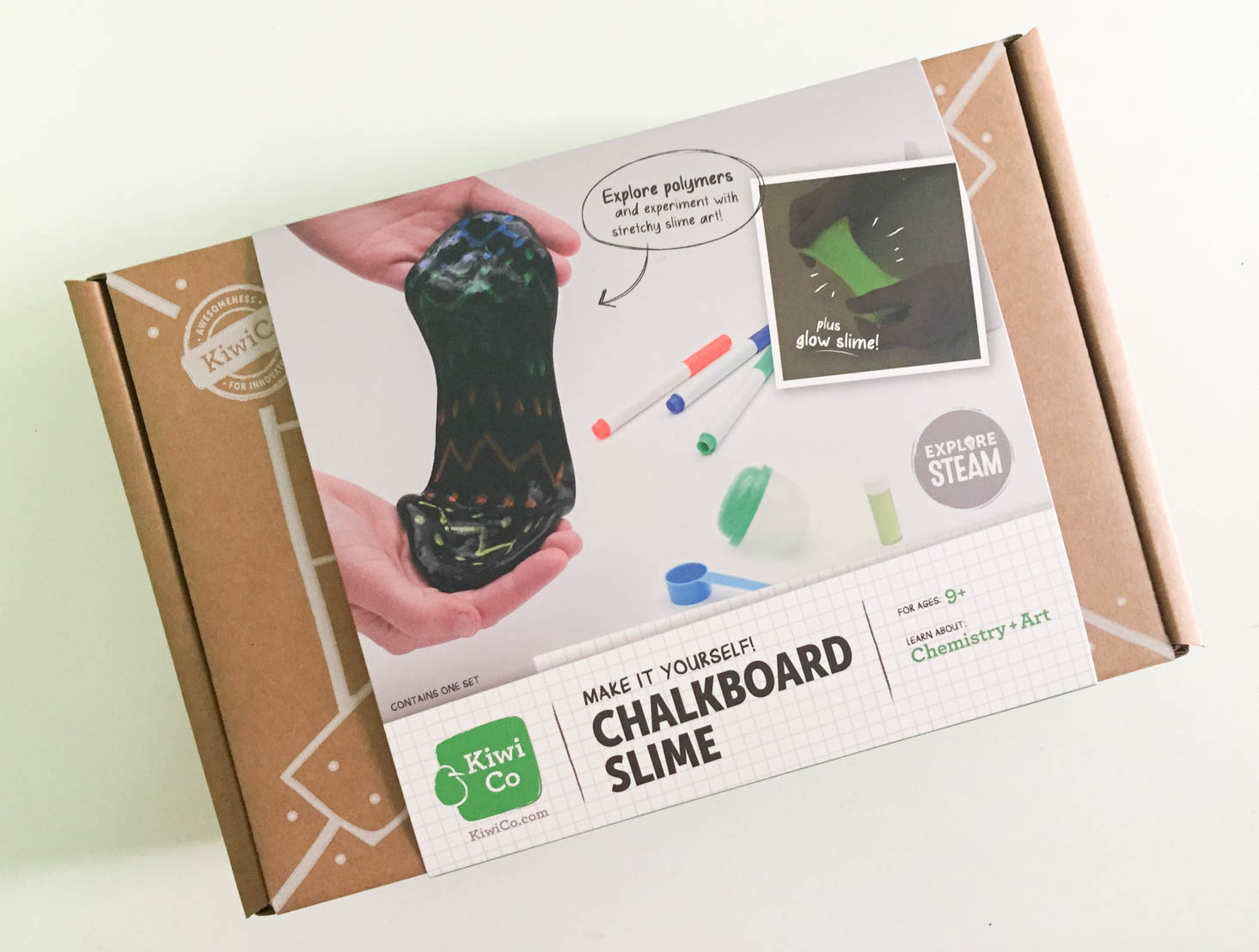KiwiCo Chalkboard & Glow Slime Kit Review