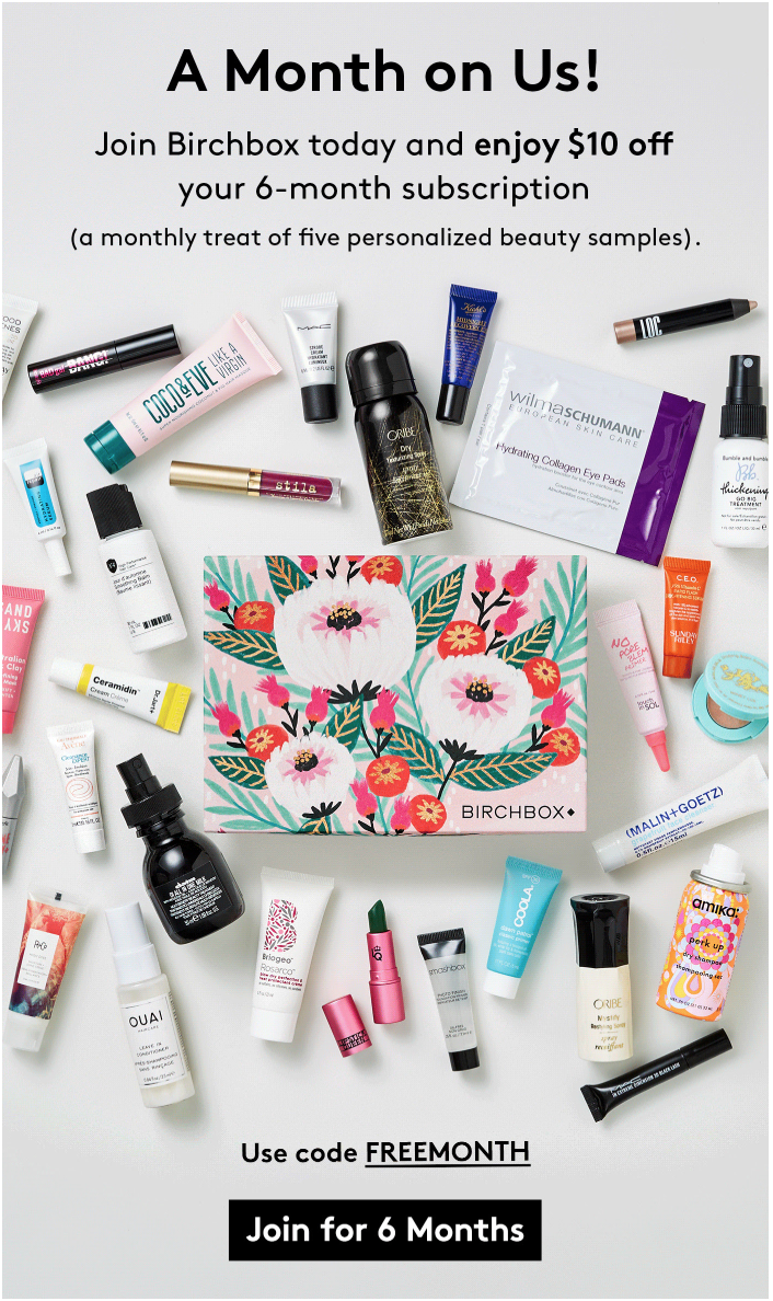 Birchbox Coupon – FREE Month with 6-Month Subscription!