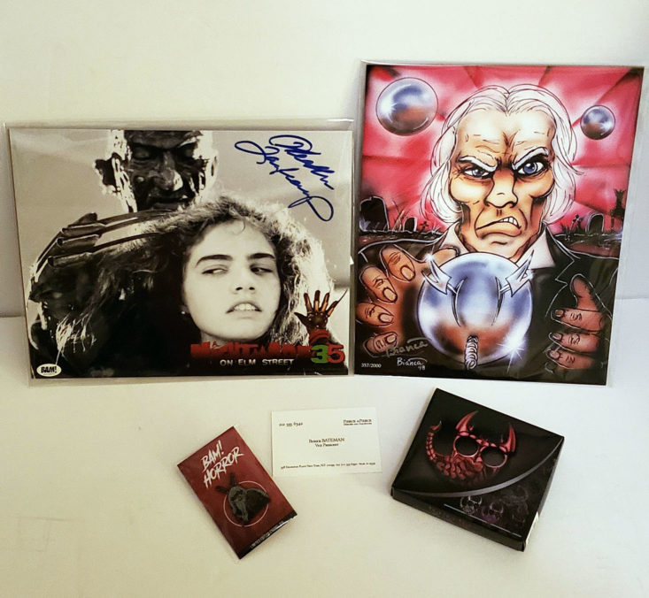 BAM! Horror Box December 2018 - All Contents Top