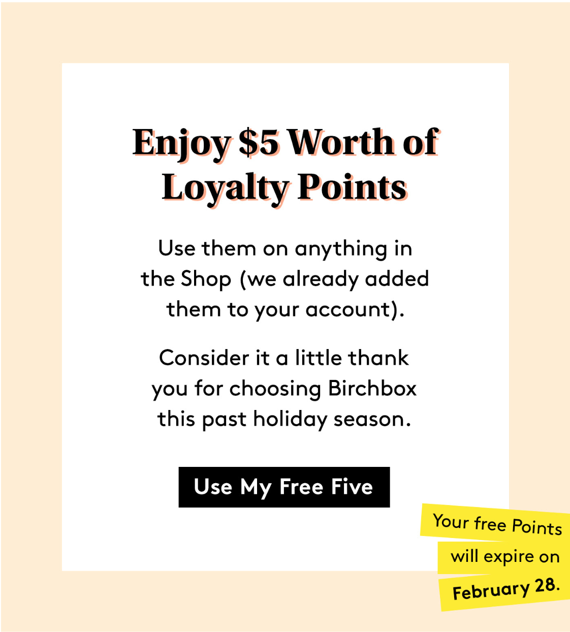 Birchbox Subscribers – 50 Extra Points to Spend!