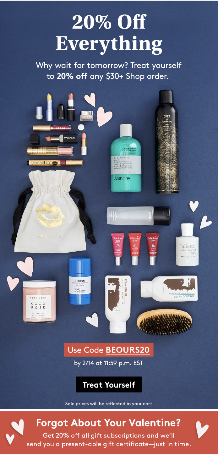 Birchbox Flash Sale – 20% Off $30 Shop Purchase + Subscriptions!