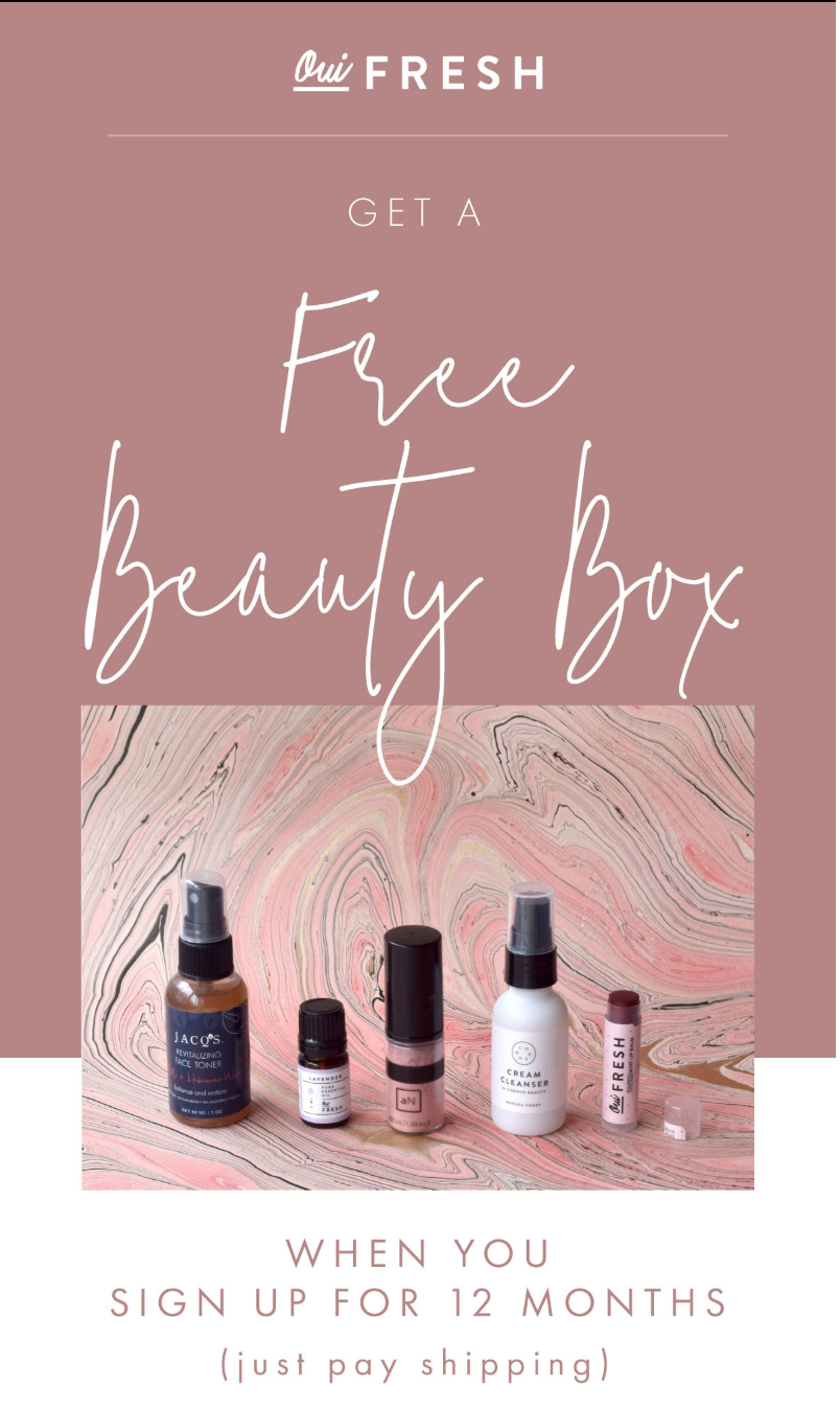 Oui Fresh Box Coupon – Free Beauty Box With Annual Subscription!