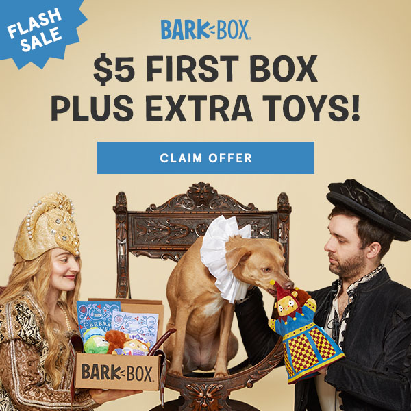 BarkBox Coupon – First Box For $5 + Bonus Toy!