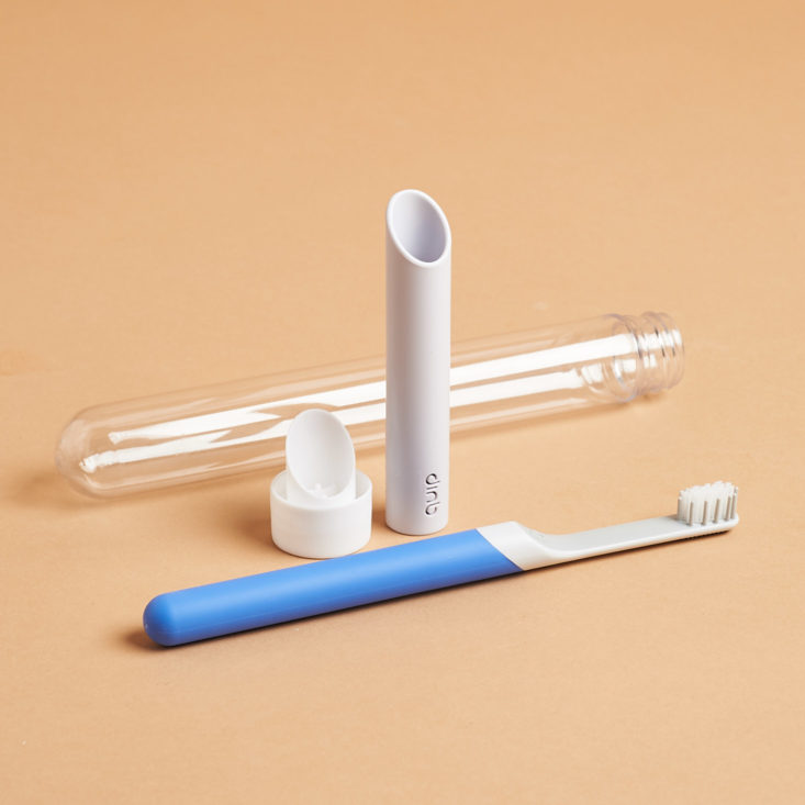 quip toothbrush aand toothbrush holder