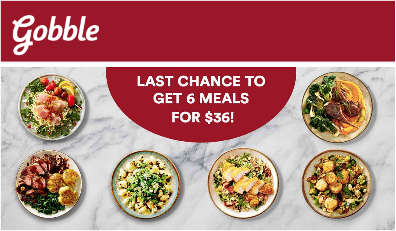 Gobble Meal Kit Deal – Get 6 Meals for $36!