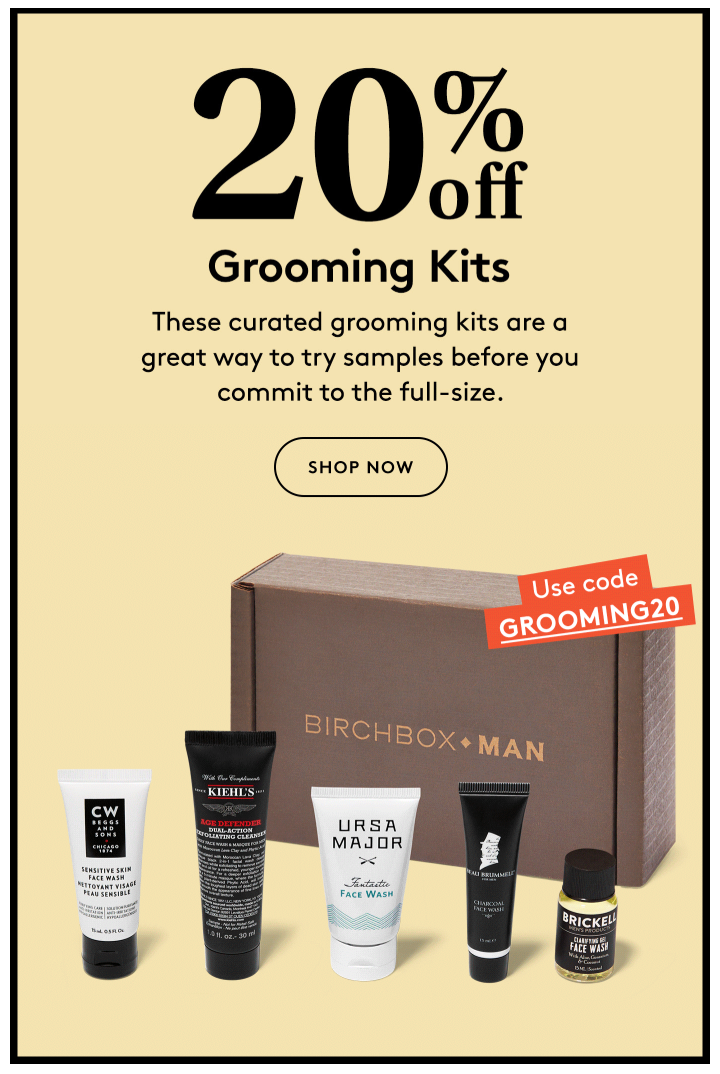 Birchbox Man Sale – 20% Off Grooming Kits!