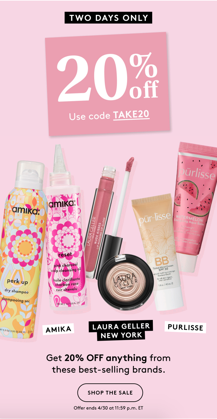 Birchbox Sale – 20% Off Amika, Laura Geller, and Purlisse!