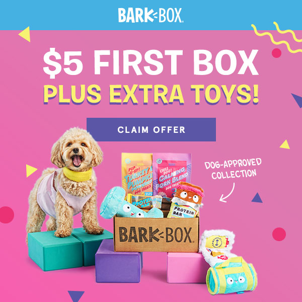 BarkBox Coupon – First Box For $5 + Bonus Toy!