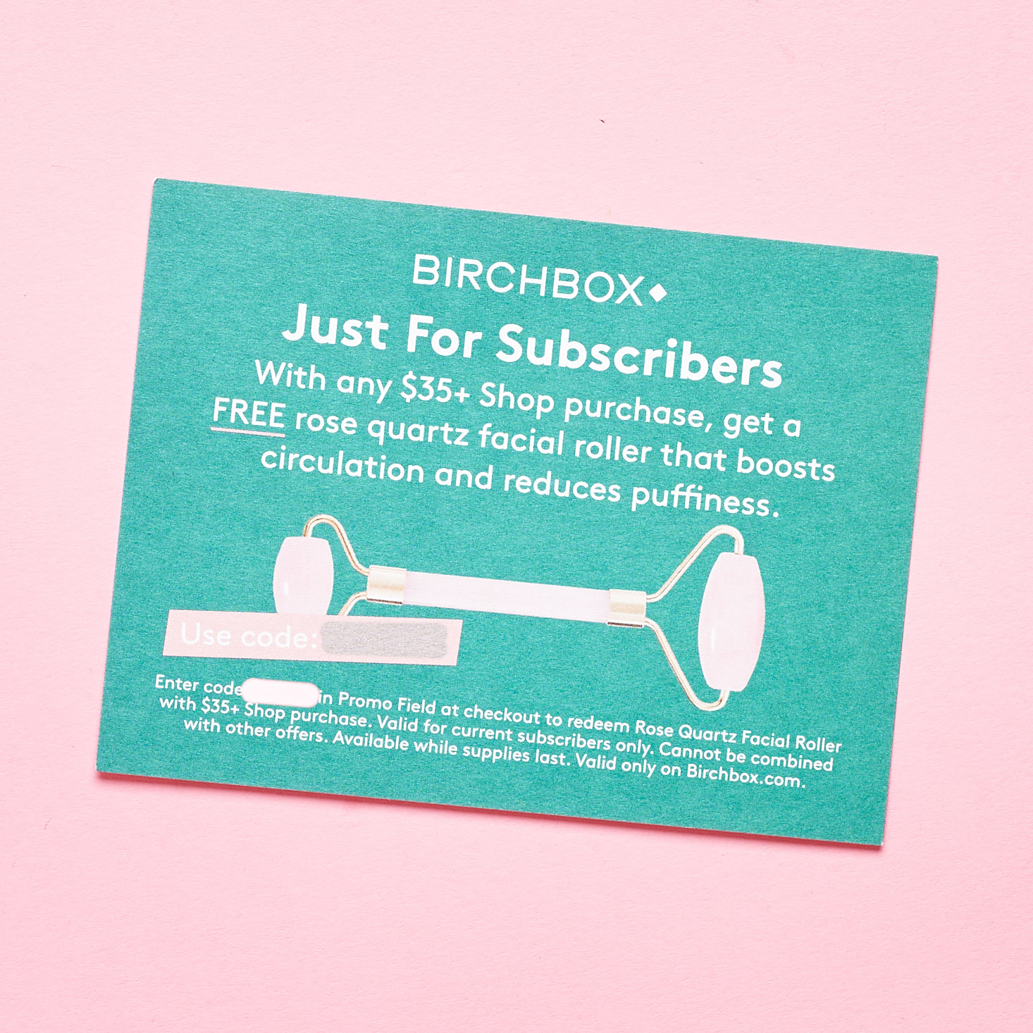 Birchbox Curated #1 May 2019 beauty box review gift card back