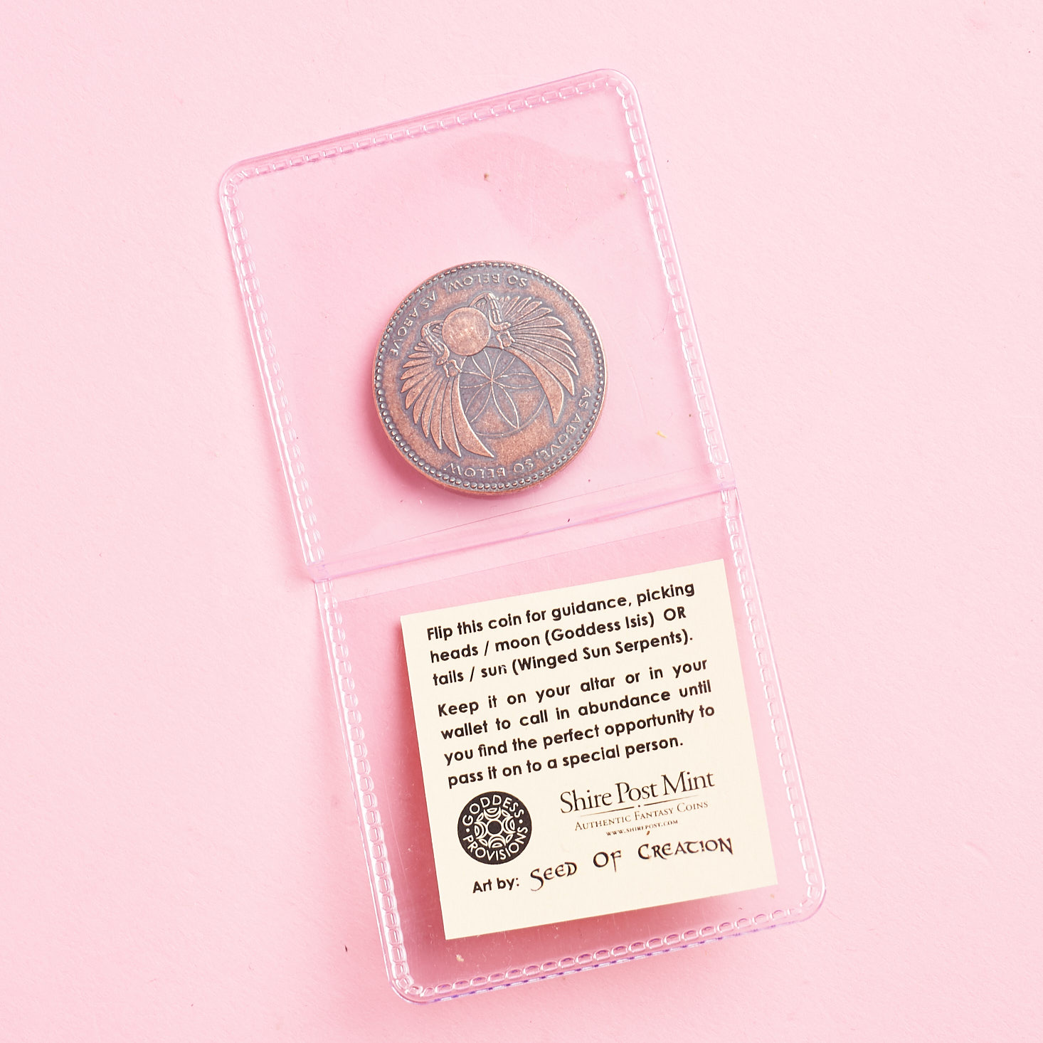 Goddess Provisions Divine Feminine May 2019 subscription box review coin stuff