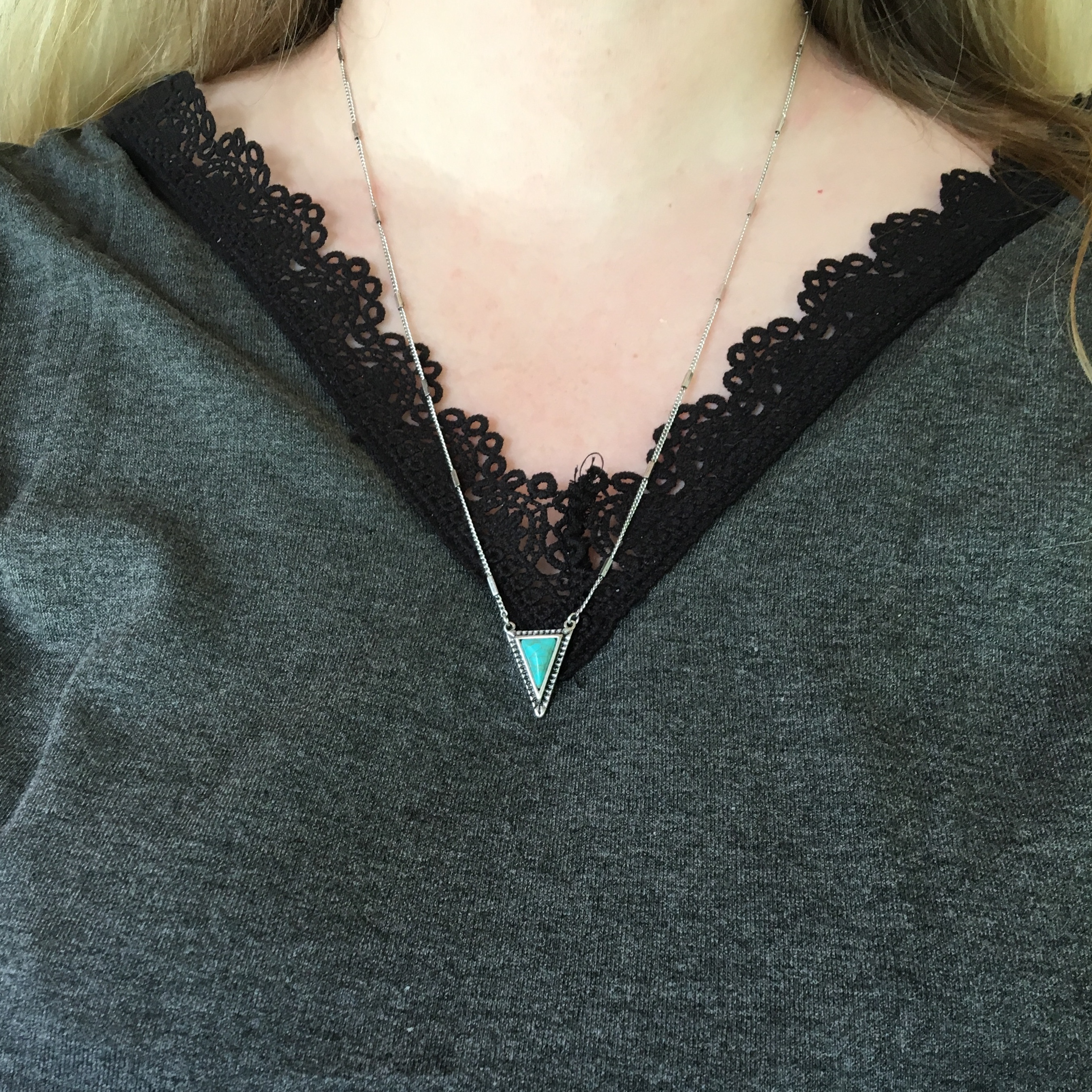 Goddess Provisions Divine Feminine May 2019 subscription box review necklace on neck