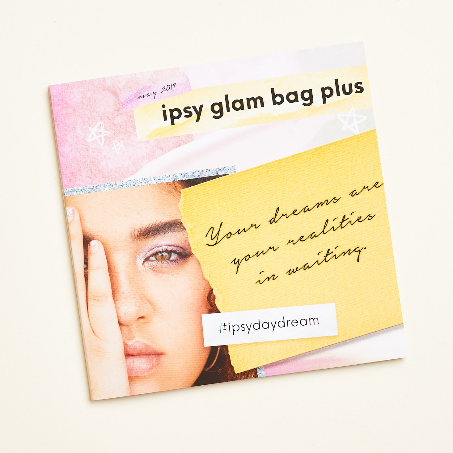 Ipsy Glam Bag Plus May 2019 beauty box review booklet