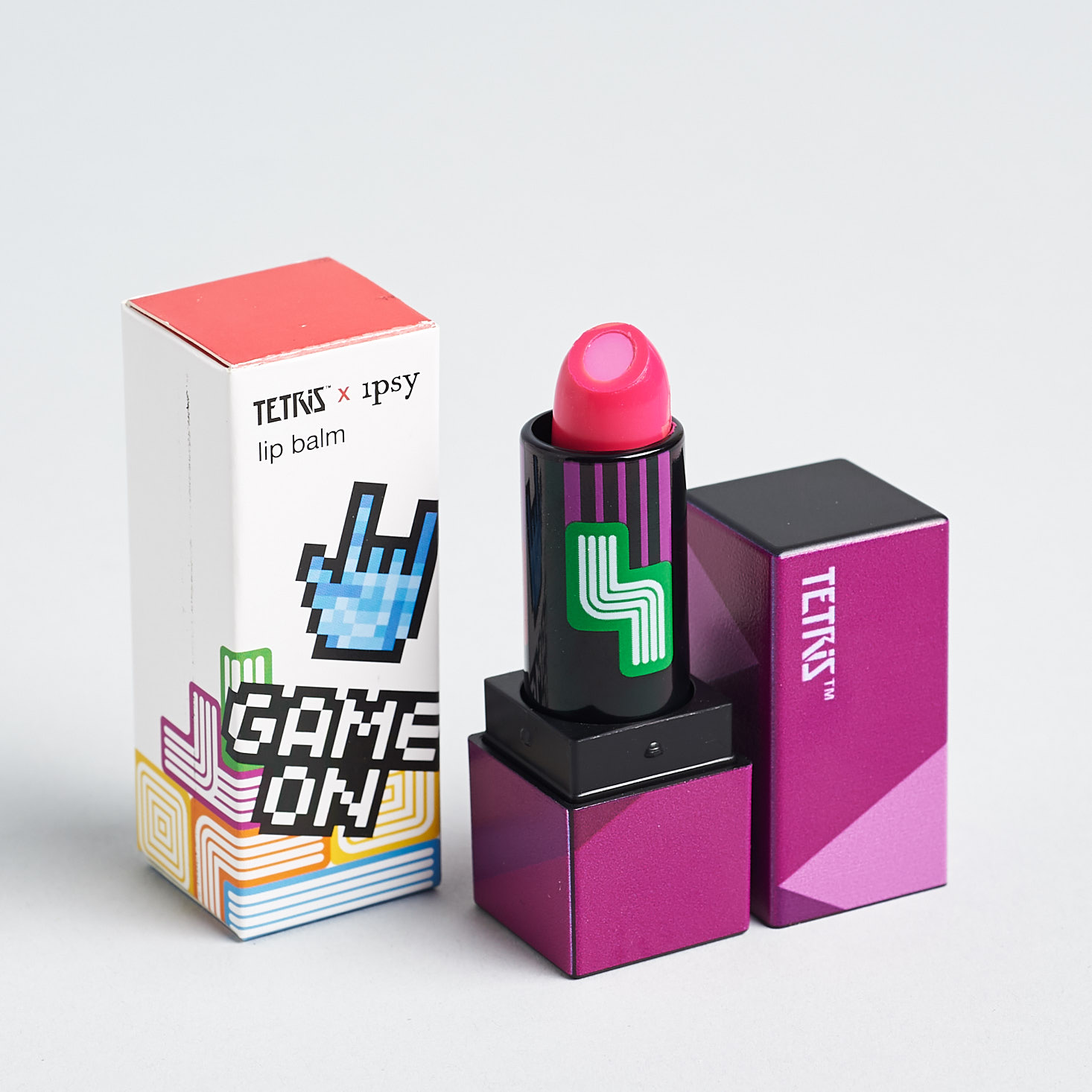 Ipsy x Tetris May 2019 makeup subscription box review lip balm n00b