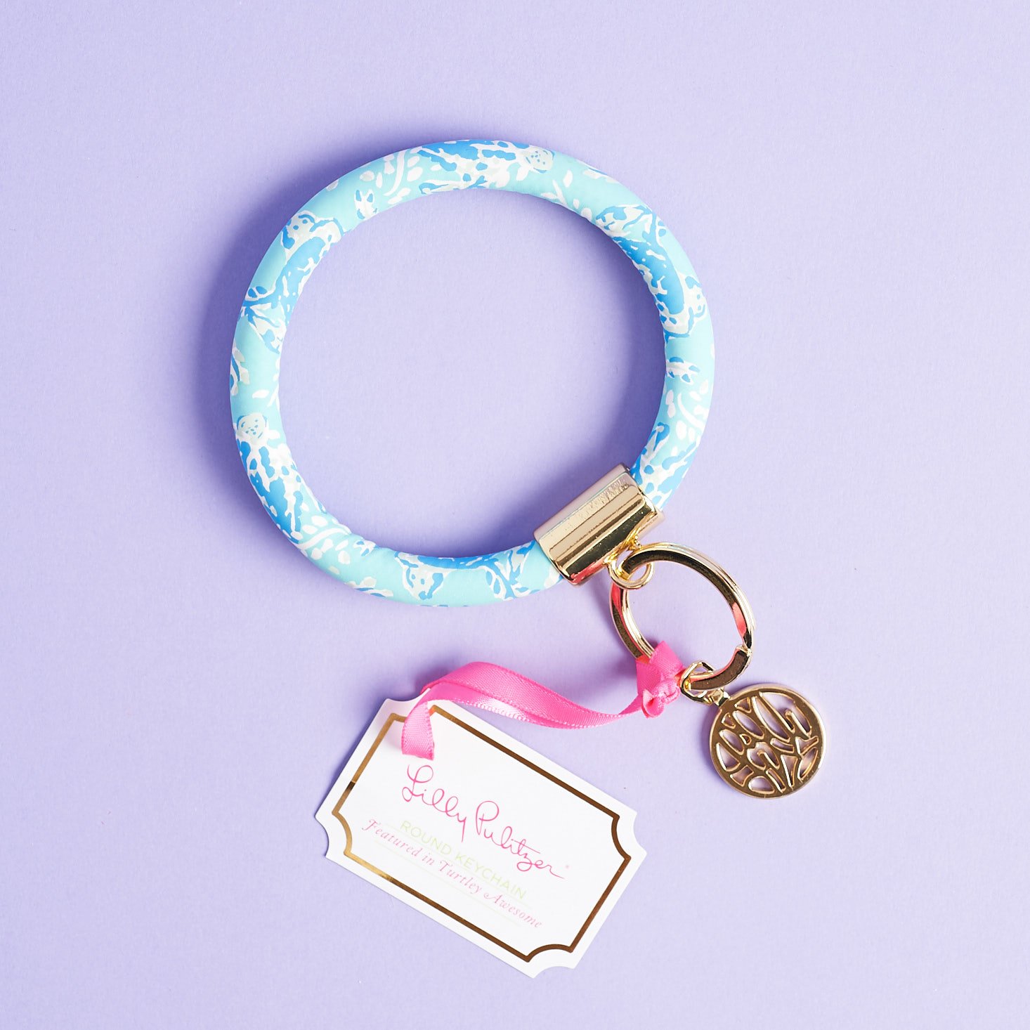 Lilly Pulitzer Turtley Awesome Round Key Chain