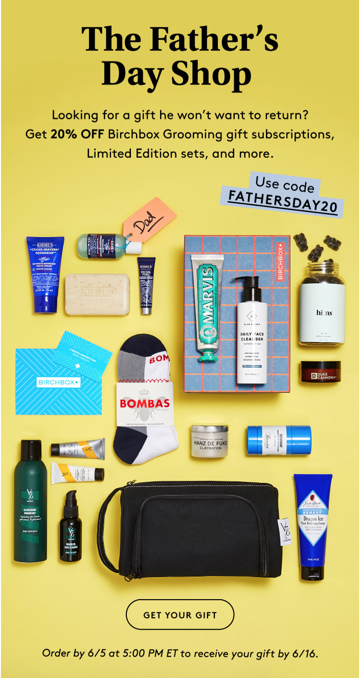 Birchbox Grooming Sale – 20% Off The Father’s Day Shop!