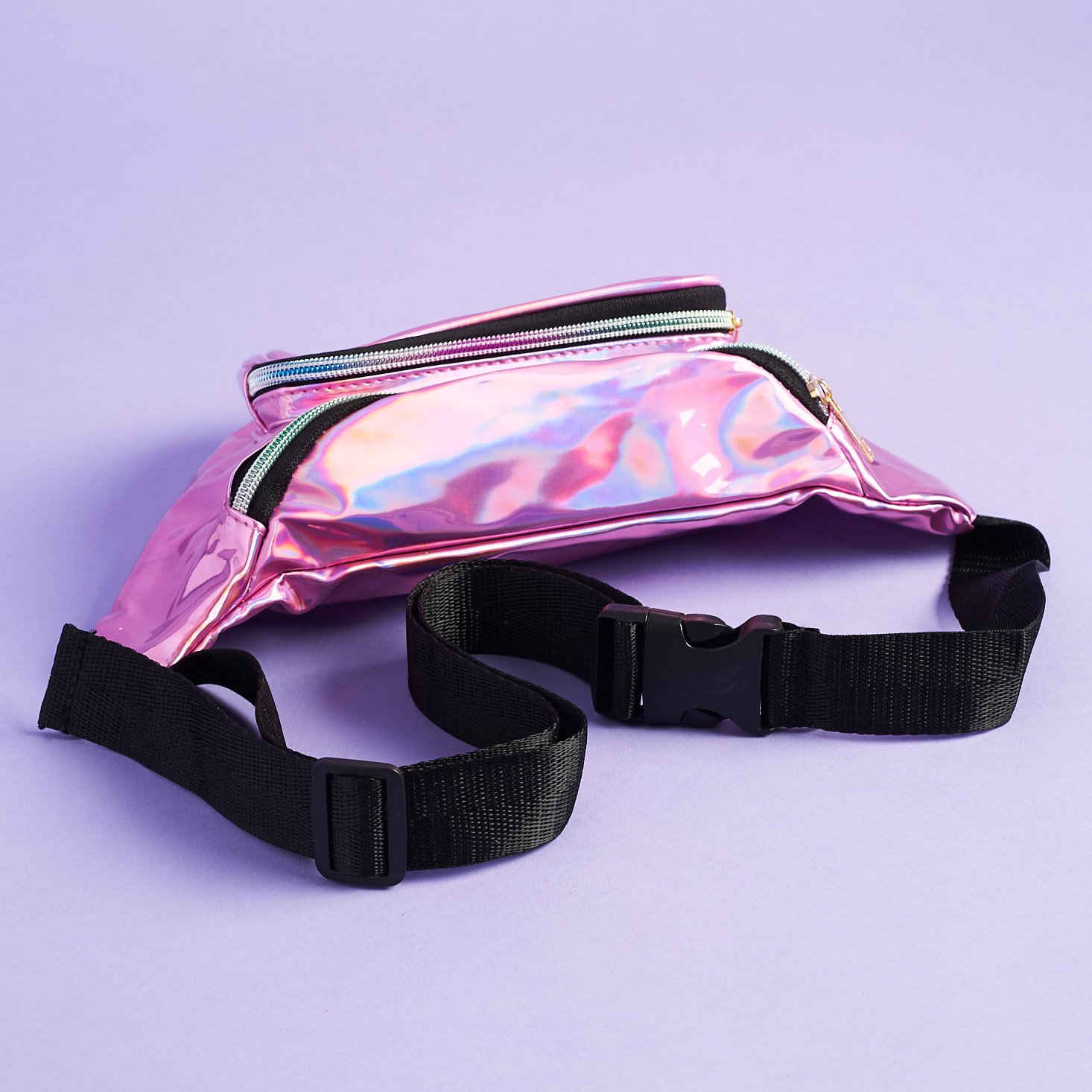top and strap for Holographic Pink Fanny Pack