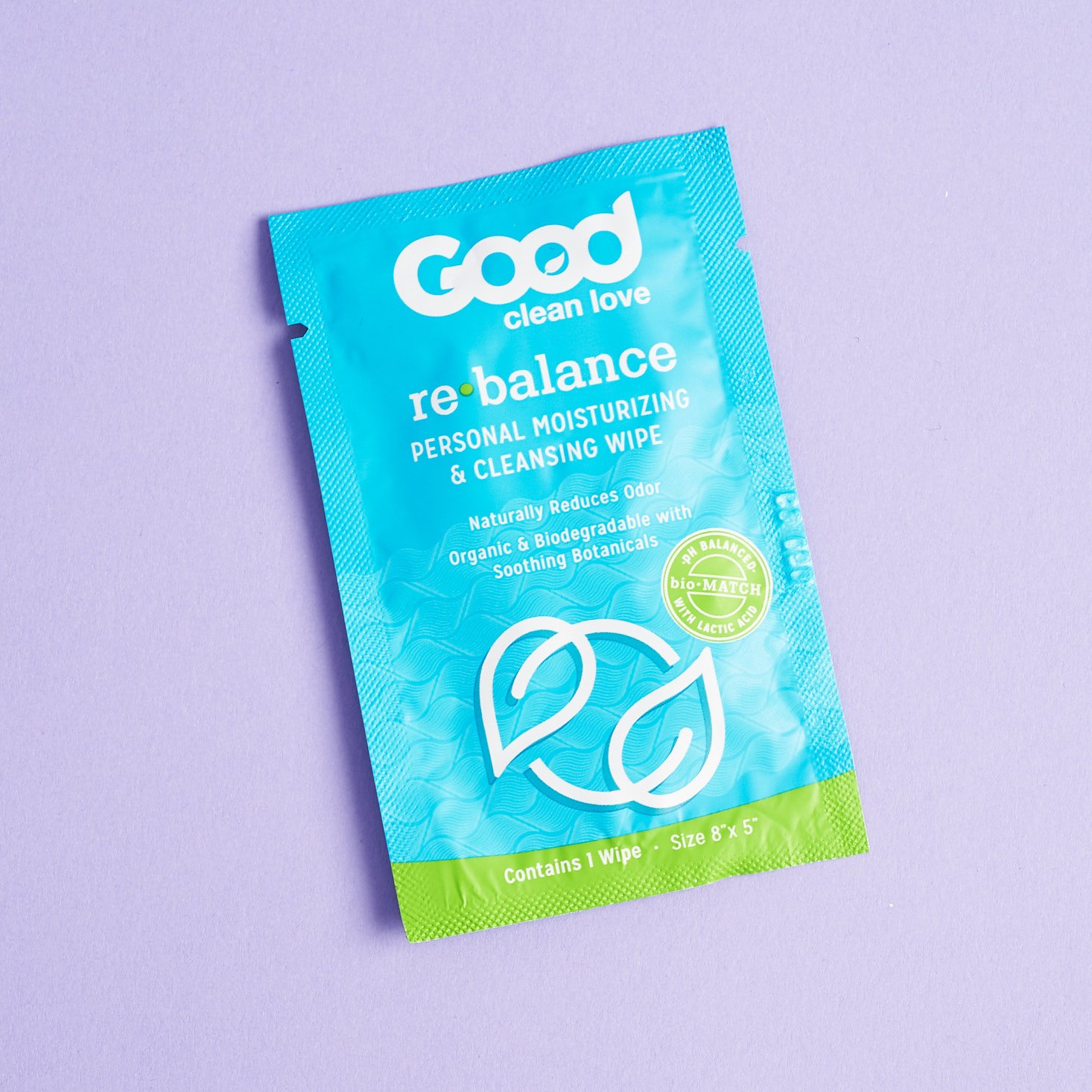 Good Clean Love Rebalance Moisturizing and Cleansing Wipe