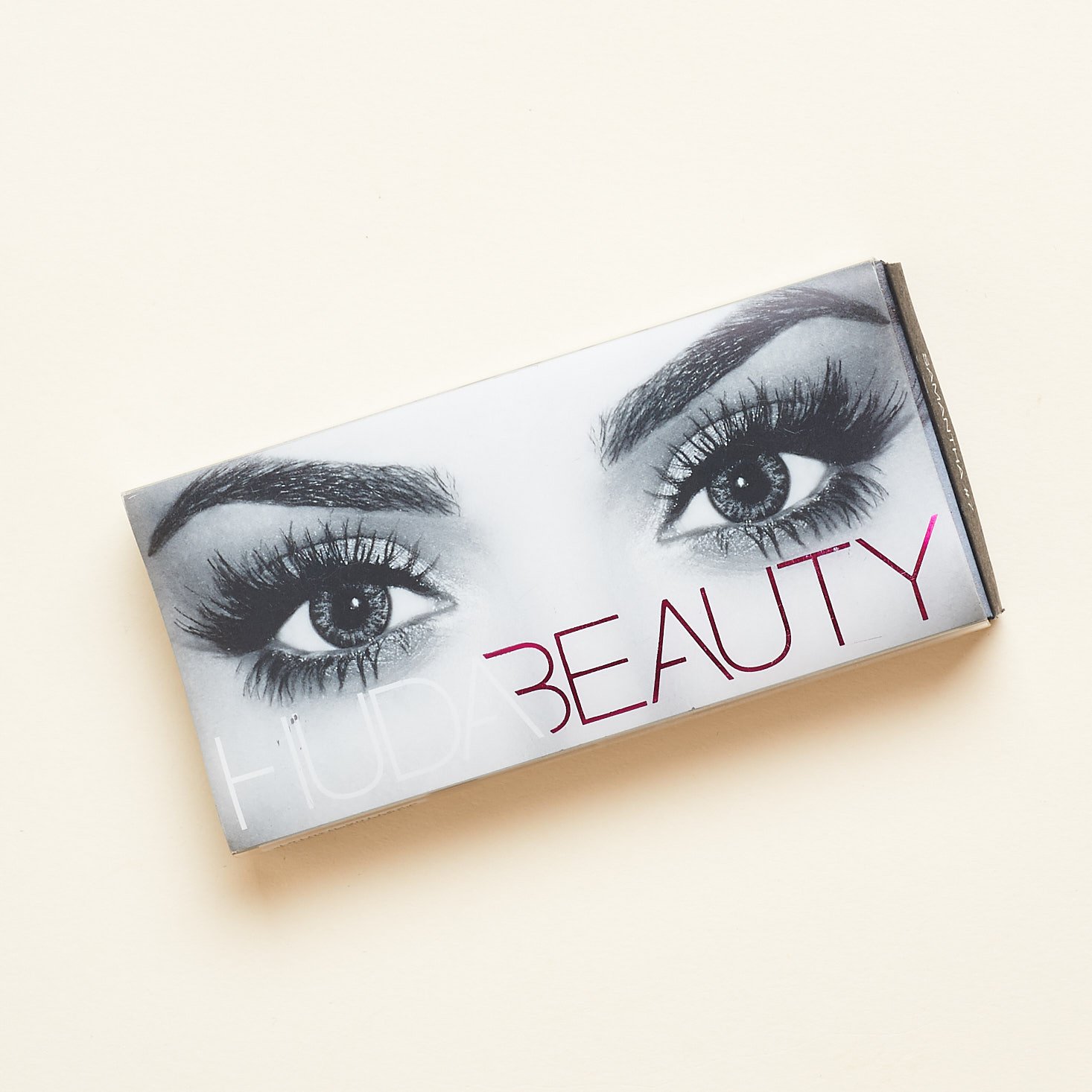 top oflashes packaging featuring hudas eyes