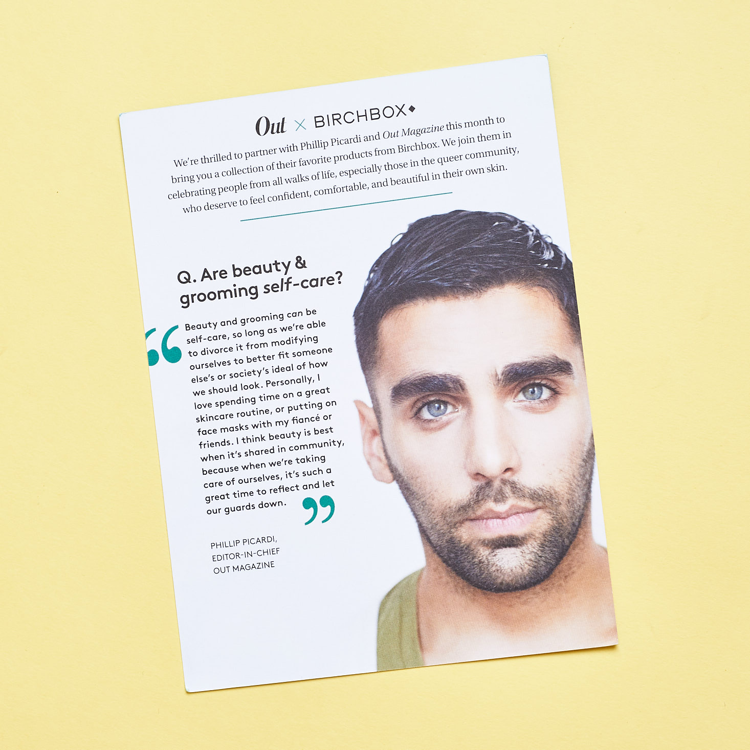 Info sheet with Phillip Picardi