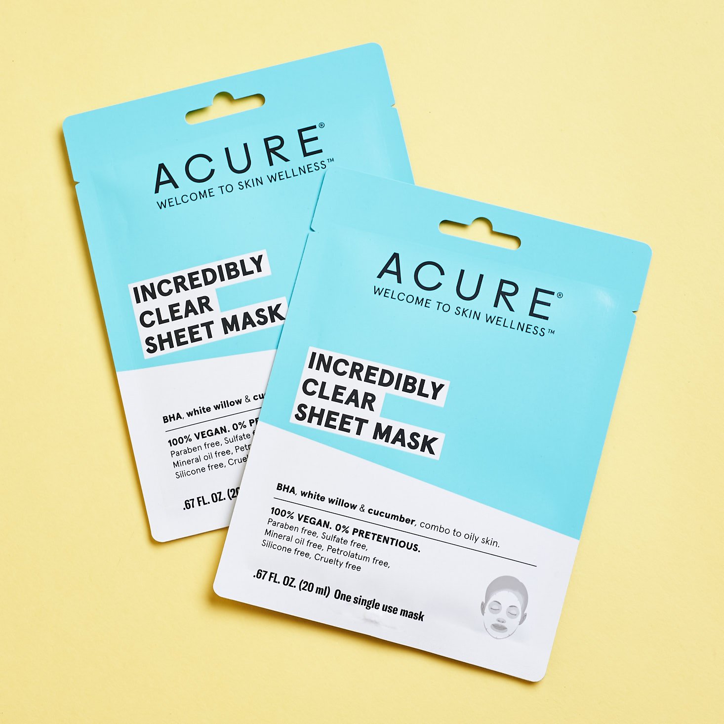 Acure Incredibly Clear Sheet Masks