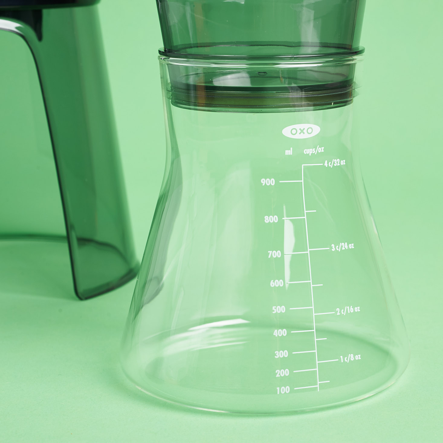 CLose up of glass carafe