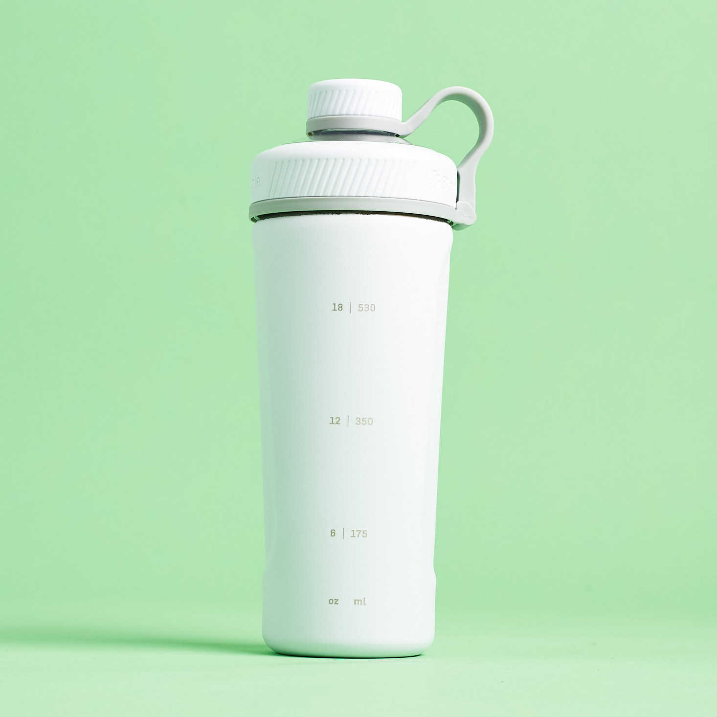 BlenderBottle Radian Insulated Stainless Steel Shaker- side with measuring markings