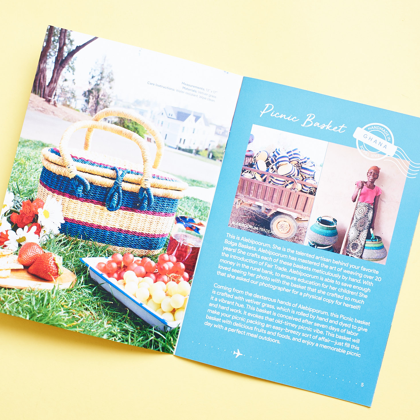 GlobeIn Picnic June 2019 artisan subscription box review booklet