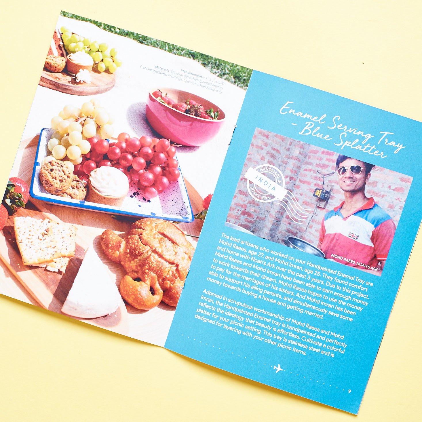 GlobeIn Picnic June 2019 artisan subscription box review booklet